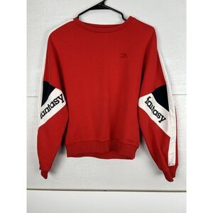 Anza Sports Sweatshirt Red White Black Xs Extra Small